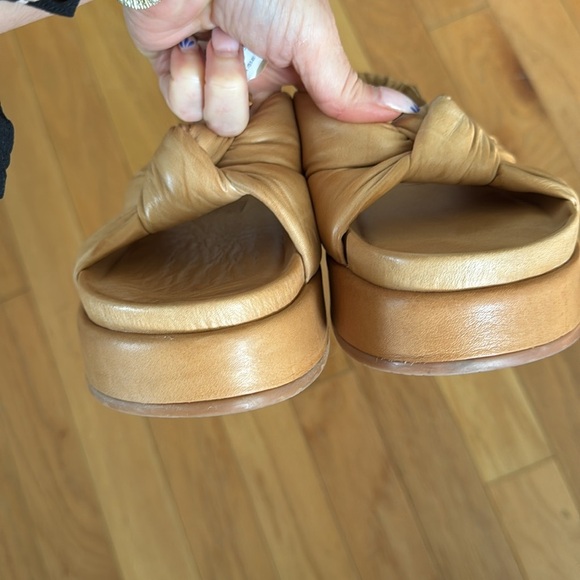 Anthropologie SilentD | Tan Knotted Pance Platform Leather Sandals | Size 40 (9) - Picture 4 of 6